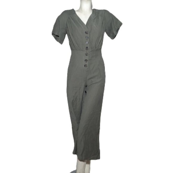L'Academie Lissa Olivine Green Jumpsuit Romper Olive Green XXS NEW NWT - Picture 3 of 7